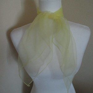 1950s light yellow chiffon scarf